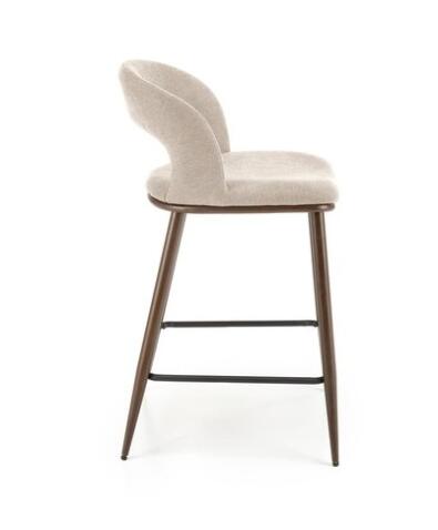 Стул барный HALMAR H114 бежевый/ореховый