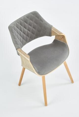 Стул HALMAR K396 серый/дуб светлый