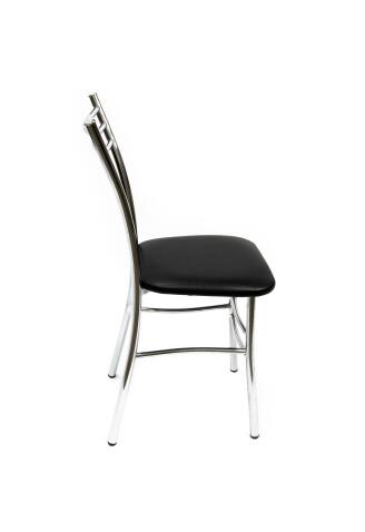Стул ВВР Трио черный/хром, экокожа