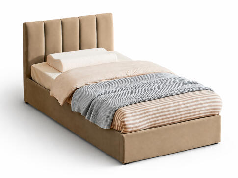 Кровать SIGNAL MONTREAL Velvet Bluvel 28 бежевый, 90/200