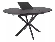 Стол обеденный SIGNAL GASTON Ceramic черный/черный 100-135/100