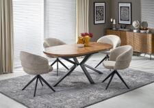 Стол обеденный HALMAR JASON орех/черный 180-300/100