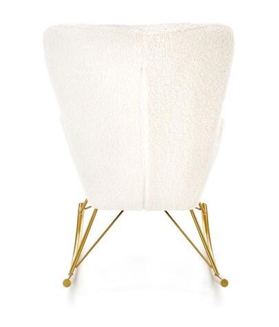 Кресло-качалка HALMAR LIBERTO кремовый/золотой