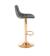Стул барный HALMAR H120 темно-серый/золотой
