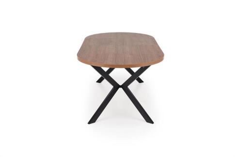 Стол обеденный HALMAR PERONI орех/черный 100-250/100