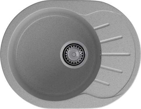 Кухонная мойка GRANFEST RONDO R-580L серый