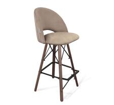 Стул барный Sheffilton SHT-ST34-1/S80 латте/тёмный орех/чёрный