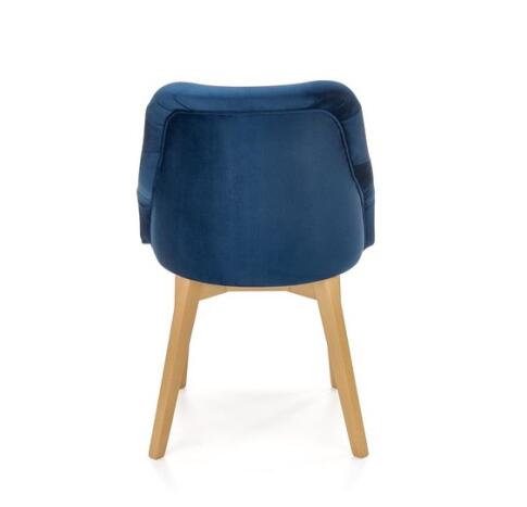 Стул HALMAR TOLEDO 2 Monolith 77 синий/дуб медовый