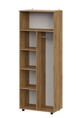 Шкаф NN Мебель (МС Байкал К) Дуб Золотой/Белый матовый, двухстворчатый комбинированный (SAFE)