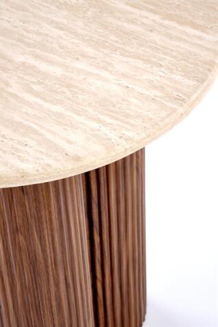 Стол журнальный HALMAR DOROTEA S травертин/орех