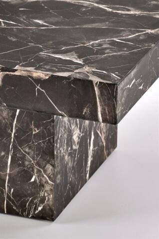 Стол журнальный HALMAR MONOLIT черный мрамор