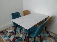 Стол обеденный SIGNAL RION белый/черный 130/70