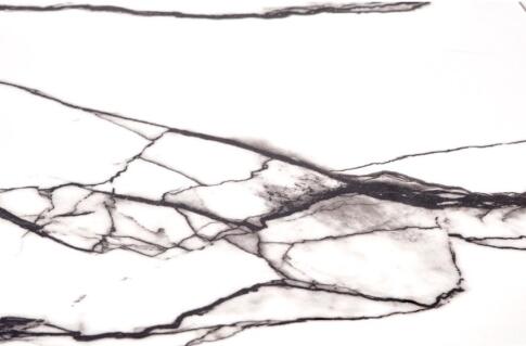 Стол обеденный HALMAR LUCIANO белый мрамор/черный 180-230/90