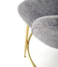 Стул барный HALMAR H116 серый/золотой