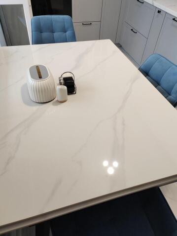 Стол обеденный SIGNAL JOHN белый/черный 120-180/85