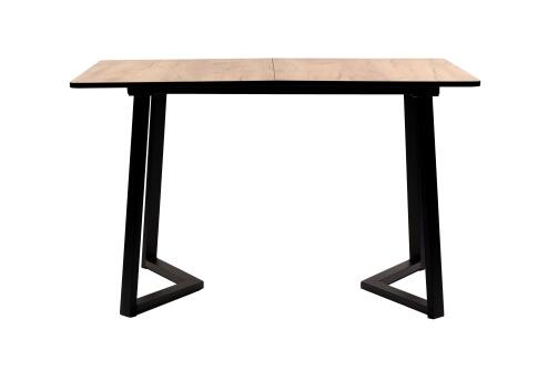 Стол ВВР Миллер дуб крафт золотой/черный №5, ЛДСП 120-160/80