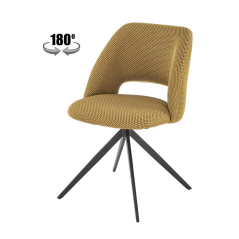 Стул HALMAR K546 горчичный/черный, поворотный