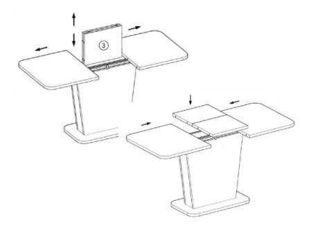 Стол обеденный SIGNAL NEVIO дуб артизан/черный 125-170/75