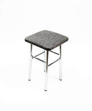 Табурет ВВР Классик серый/хром, рогожка