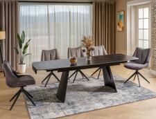 Стол обеденный SIGNAL BACARDI черный/черный 160-240/90
