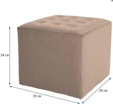 Пуф SIGNAL LORI Velvet Bluvel 28 бежевый