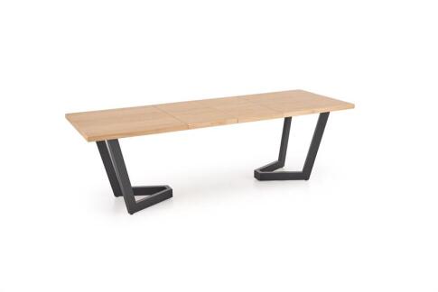 Стол обеденный HALMAR MASSIVE 2 дуб натуральный/черный 160-250/90