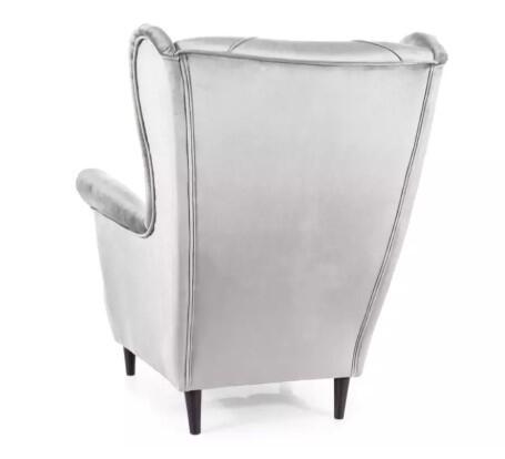 Кресло SIGNAL LADY Velvet Bluvel 03 светло-серый/венге