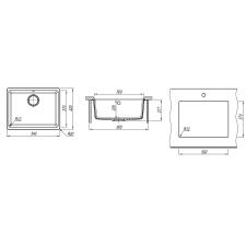 Мойка ZORG Fast 54 PREMIUM black metallic