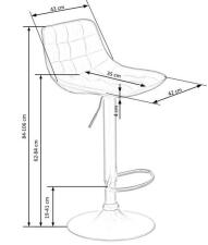 Стул барный HALMAR H95 темно-зеленый/черный Стул барный HALMAR H95 темно-зеленый/черный