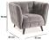 Кресло SIGNAL CASTELLO 1 Velvet Bluvel 14 серый/венге