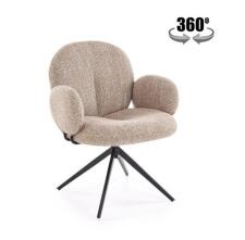 Стул HALMAR K568 темно-бежевый/черный, поворотный