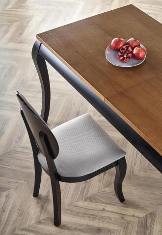 Стол обеденный HALMAR WINDSOR дуб темный/черный 160-240/90