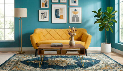 Диван SIGNAL KARO 2 Velvet Bluvel 68 карри/венге