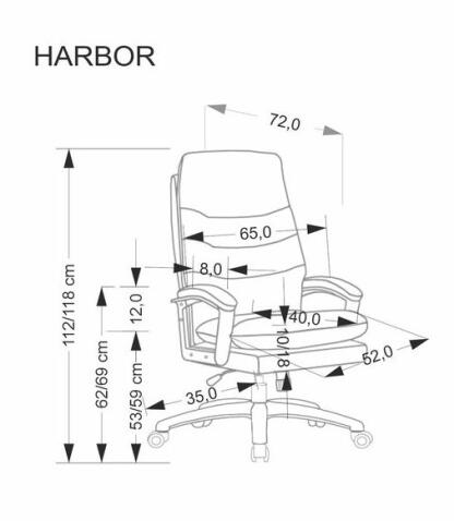 Кресло компьютерное HALMAR HARBOR черный