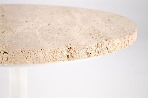 Стол журнальный HALMAR TRAVERSO травертин/белый