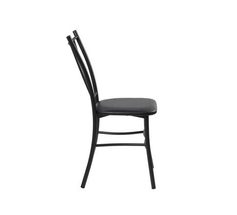 Стул ВВР Трилогия Черный/черный, экокожа