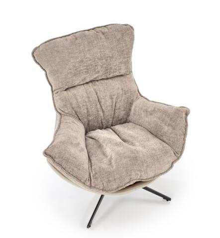 Кресло HALMAR LOBSTER бежевый/черный