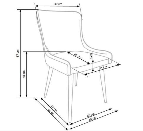 Стул HALMAR K333 темно-серый/светло-серый/черный