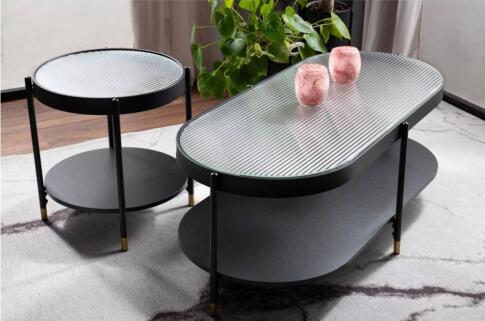 Стол журнальный SIGNAL LAGUNA B белый/черный, 110/50