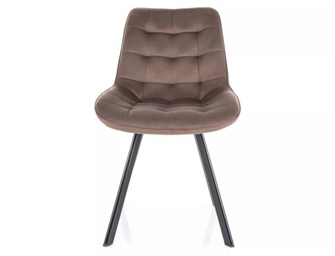 Стул SIGNAL MONTI Velvet Bluvel 38 капучино/черный, поворотный