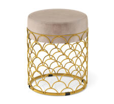 Банкетка Sheffilton SHT-B13 латте/золотой