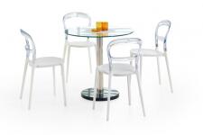 Стол обеденный HALMAR CYRYL бесцветный/хром 80