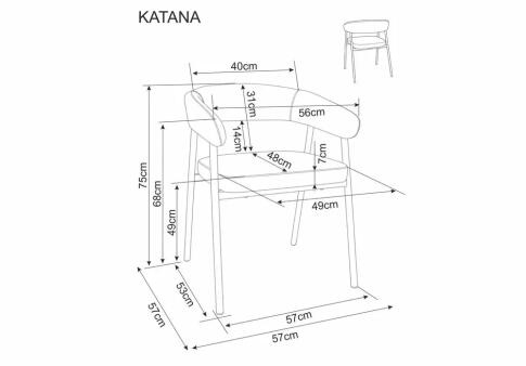 Стул SIGNAL KATANA t.257 бежевый/кашемир