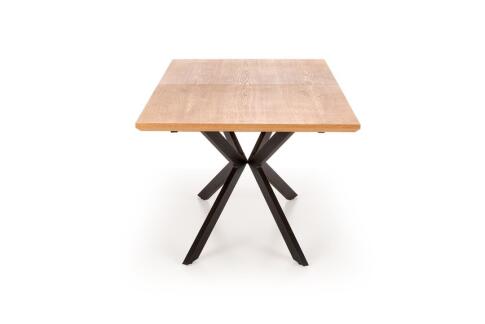 Стол обеденный HALMAR LEGARTO дуб натуральный/черный 160-200/90