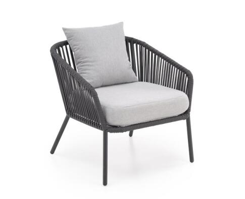 Комплект HALMAR ROCCA (софа + 2 кресла + стол журнальный), темно-серый/светло-серый