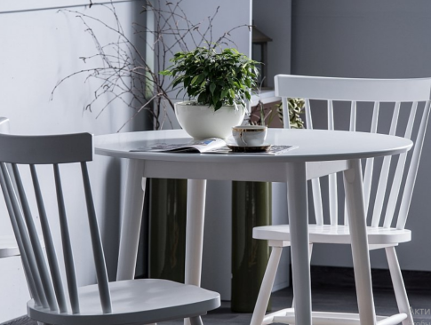 Стол обеденный SIGNAL LARSON белый/белый 90