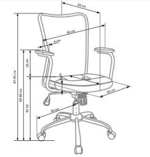 Кресло компьютерное HALMAR ANDY серый/черный