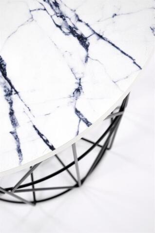 Стол журнальный HALMAR HARISSA B черный/белый мрамор