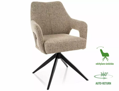 Стул SIGNAL OLSEN Noelle 33 темно-бежевый/черный, поворотный