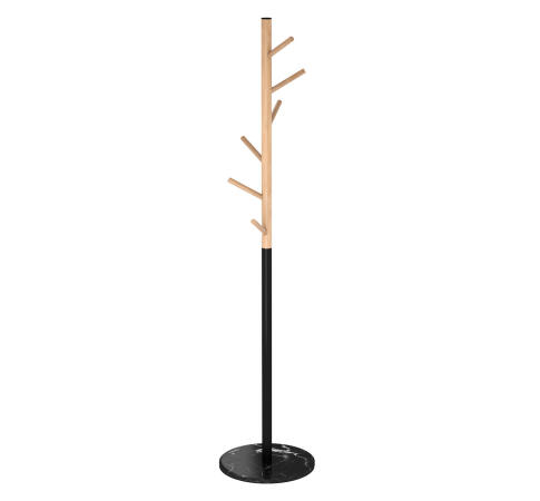 Вешалка Sheffilton SHT-CR2 прозрачный лак/черный/мрамор